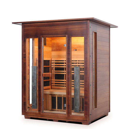 Enlighten Rustic 3 - 3 Person Infrared Indoor Sauna Full Spectrum