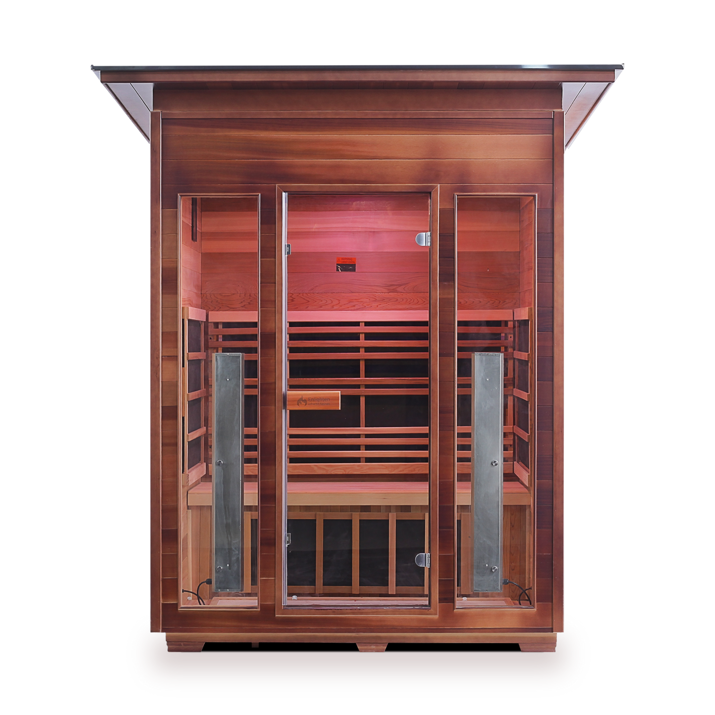 Enlighten Rustic 3 - 3 Person Infrared Outdoor Sauna Full Spectrum