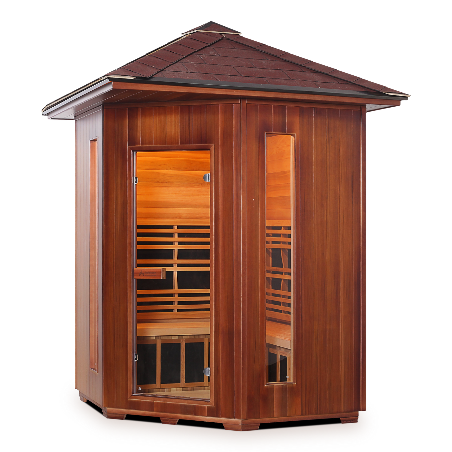 Enlighten Diamond C - 4 Person Outdoor Infrared/Traditional Sauna