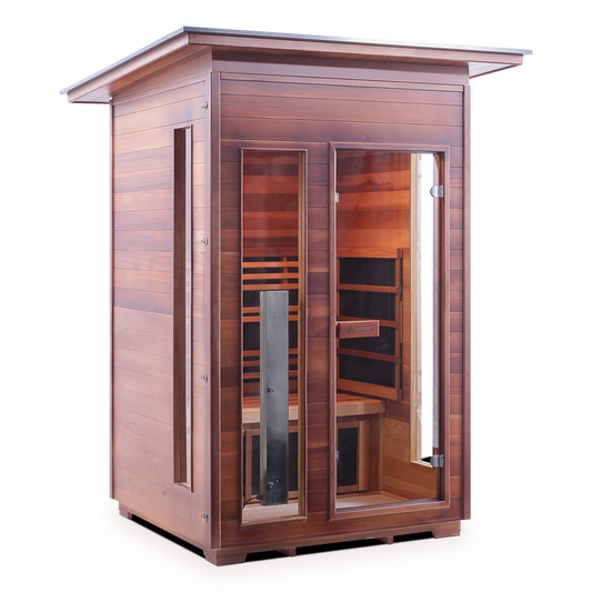 Enlighten Rustic 2 - 2 Person Infrared Outdoor Sauna Full Spectrum