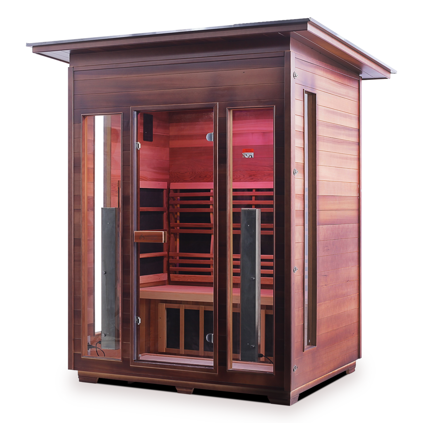 Enlighten Rustic 3 - 3 Person Infrared Outdoor Sauna Full Spectrum