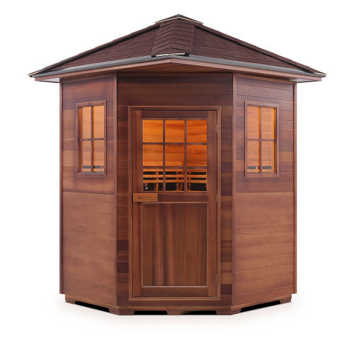 Enlighten Rustic C - 4 Person Full Spectrum Outdoor Infrared Sauna