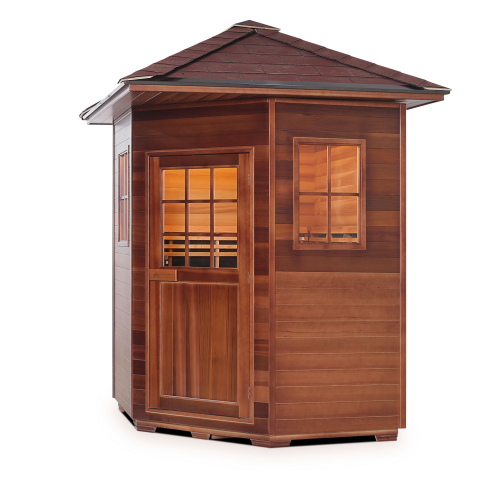 Enlighten Rustic C - 4 Person Full Spectrum Outdoor Infrared Sauna