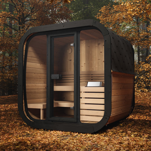 SaunaLife CUBE 4-Person Traditional Outdoor Sauna Model CL5G
