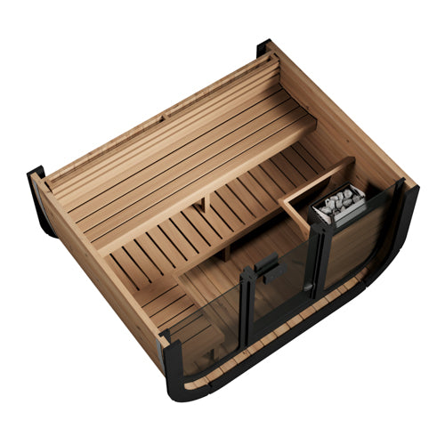 SaunaLife CUBE 4-Person Traditional Outdoor Sauna Model CL5G