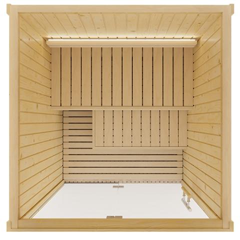 1-2 Person Indoor Traditional Sauna - SaunaLife Model X2 - Home Sauna - Thermo-Spruce