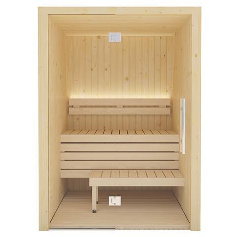 1-2 Person Indoor Traditional Sauna - SaunaLife Model X2 - Home Sauna - Thermo-Spruce