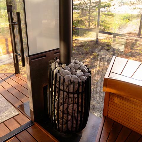 Cozy Heat SW Thru-Wall Sauna Stove Wood Burning Sauna Stove