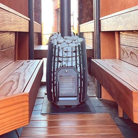 Cozy Heat SW Thru-Wall Sauna Stove Wood Burning Sauna Stove