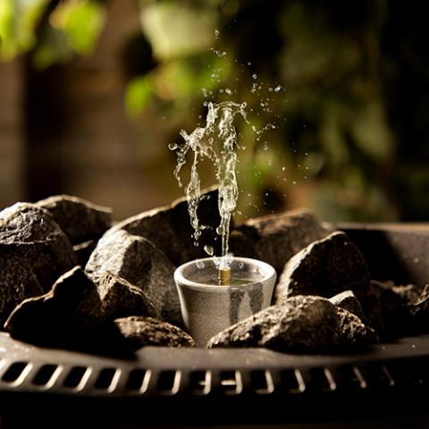 Hukka Sisukas Sauna Fountain and Essence Diffuser Single Pillar Small