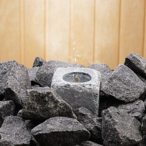 Hukka SaunaSimo Sauna Fountain and Essence Diffuser Single Pillar Square