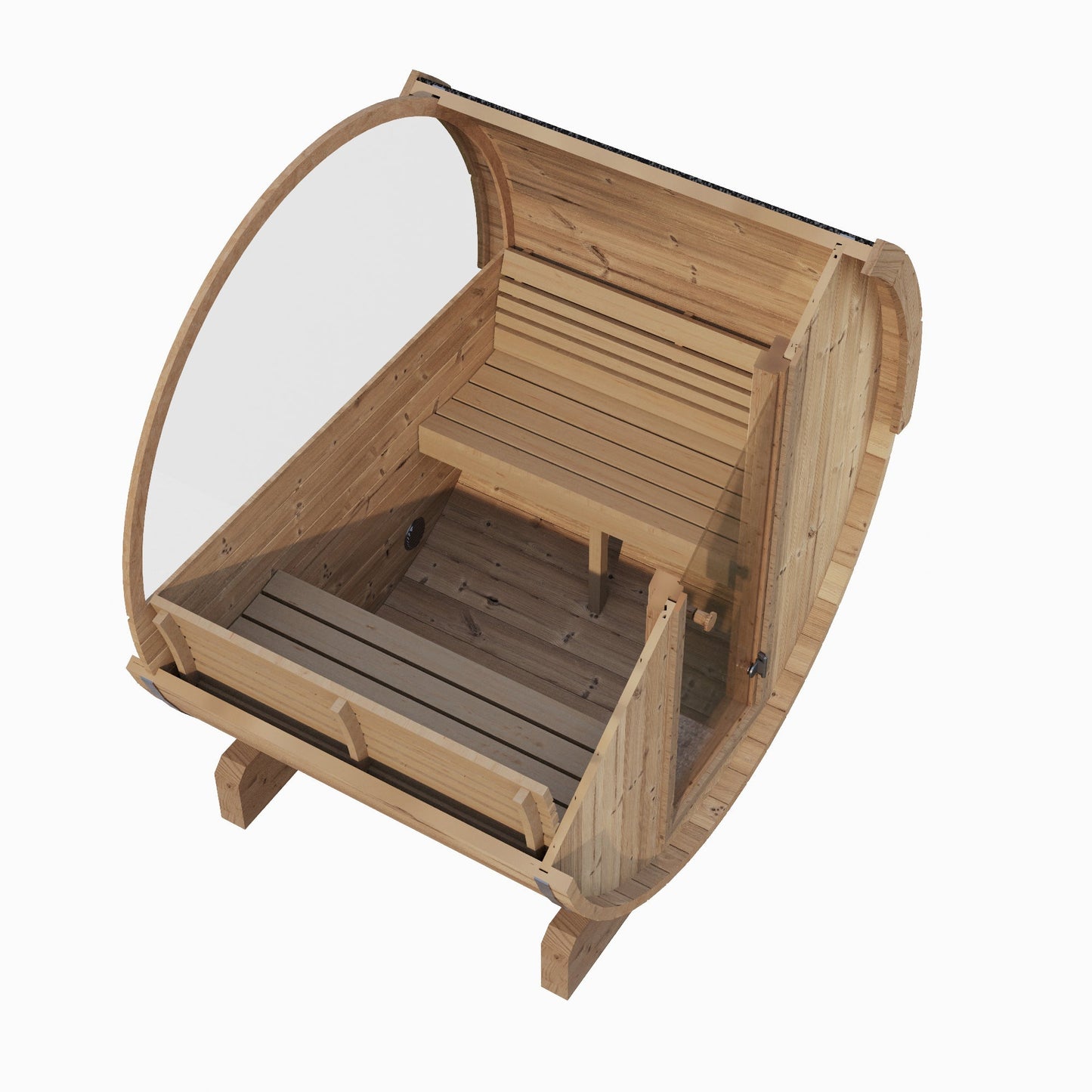 E6W Barrel Sauna Section View