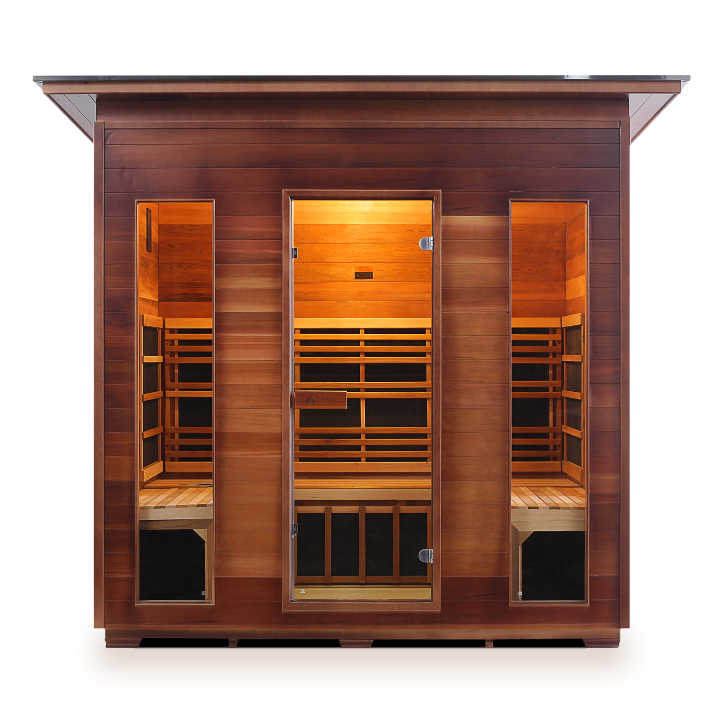 Enlighten Rustic 5 - 5 Person Infrared Outdoor Sauna Full Spectrum