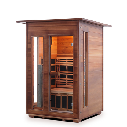 Enlighten Rustic 2 - 2 Person Infrared Indoor Sauna Full Spectrum