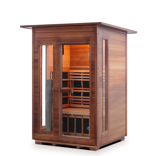Enlighten Rustic 2 - 2 Person Infrared Indoor Sauna Full Spectrum