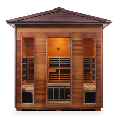 Enlighten Rustic 5 - 5 Person Infrared Outdoor Sauna Full Spectrum