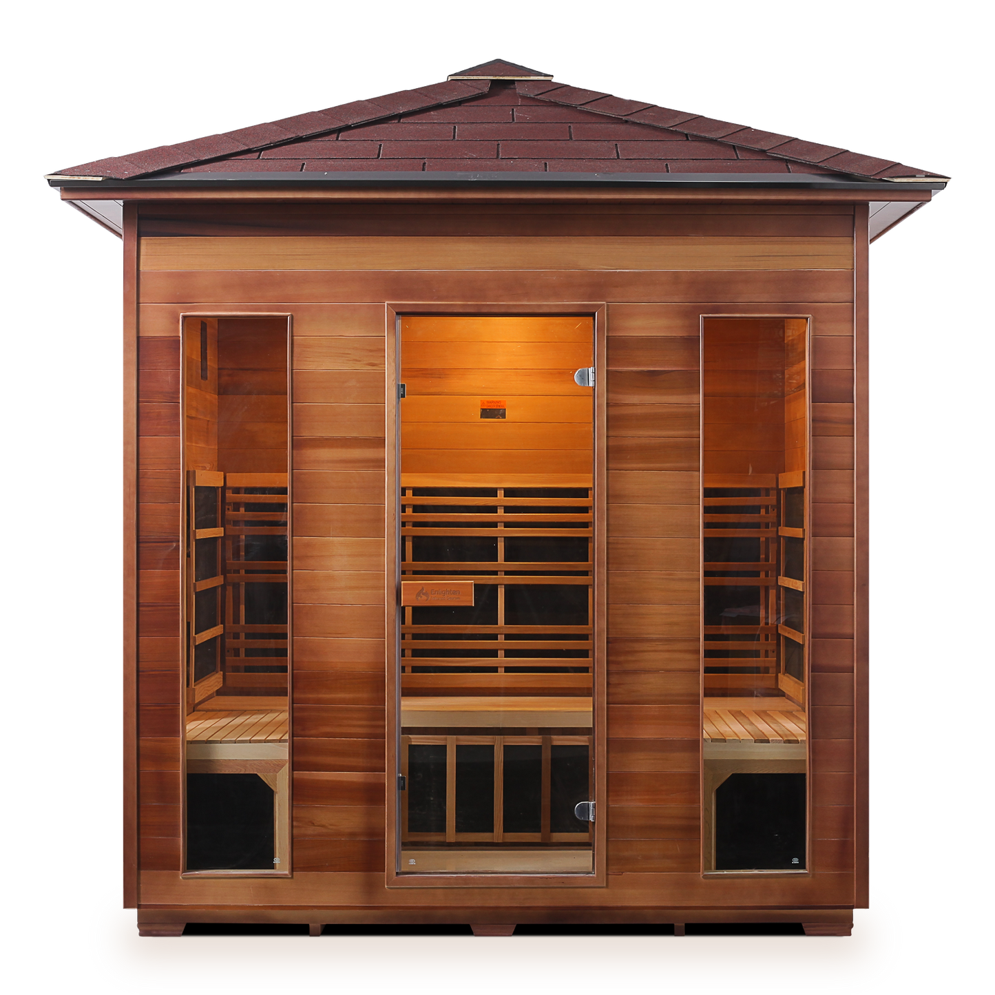 Enlighten Rustic 5 - 5 Person Infrared Outdoor Sauna Full Spectrum