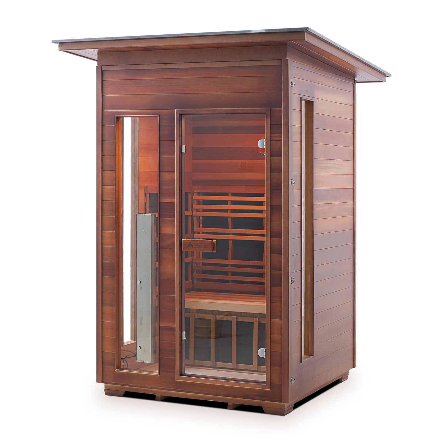 Enlighten Rustic 2 - 2 Person Infrared Outdoor Sauna Full Spectrum