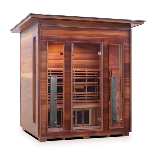Enlighten Diamond 4 - 4 Persons Outdoor Infrared/Traditional Sauna