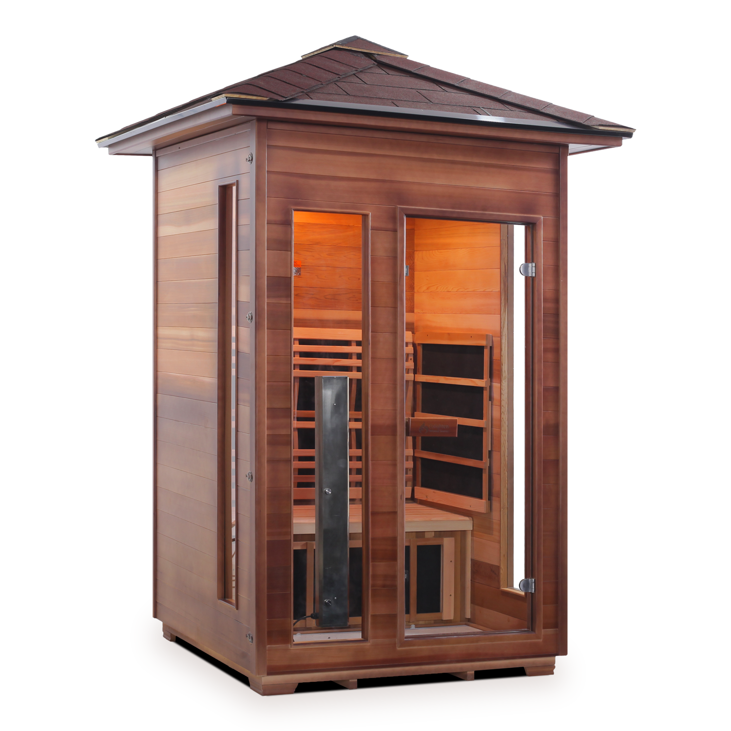 Enlighten Rustic 2 - 2 Person Infrared Outdoor Sauna Full Spectrum