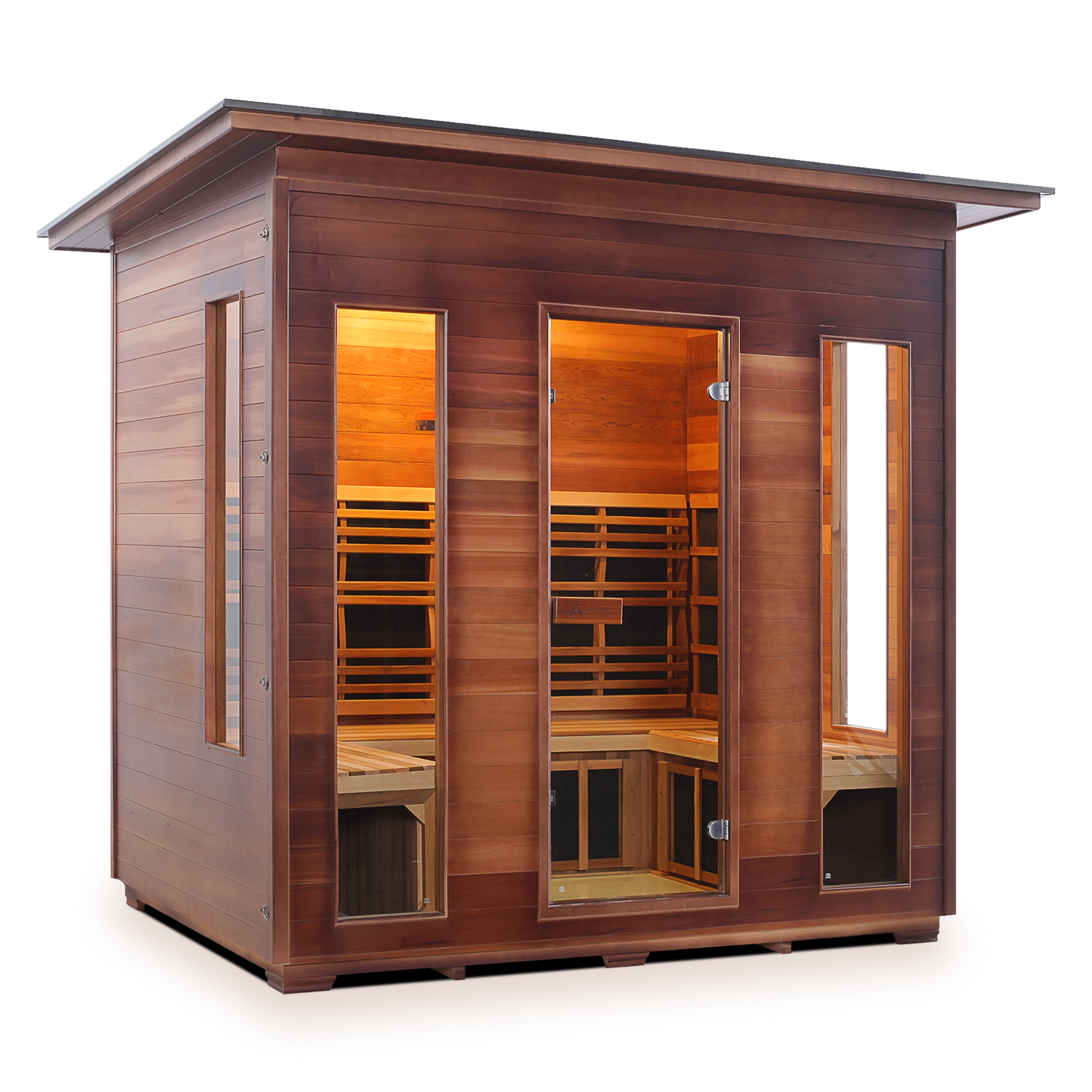 Enlighten Rustic 5 - 5 Person Infrared Outdoor Sauna Full Spectrum