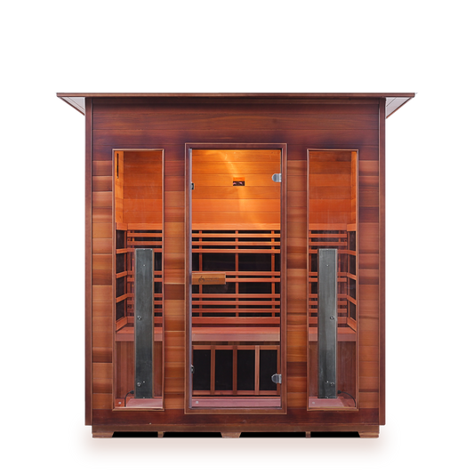 Enlighten Rustic 4 - 4 Person Infrared Indoor Sauna Full Spectrum