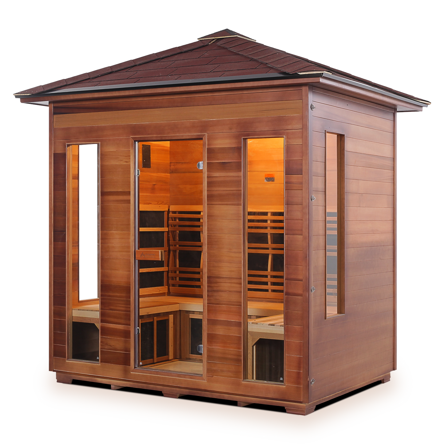 Enlighten Rustic 5 - 5 Person Infrared Outdoor Sauna Full Spectrum