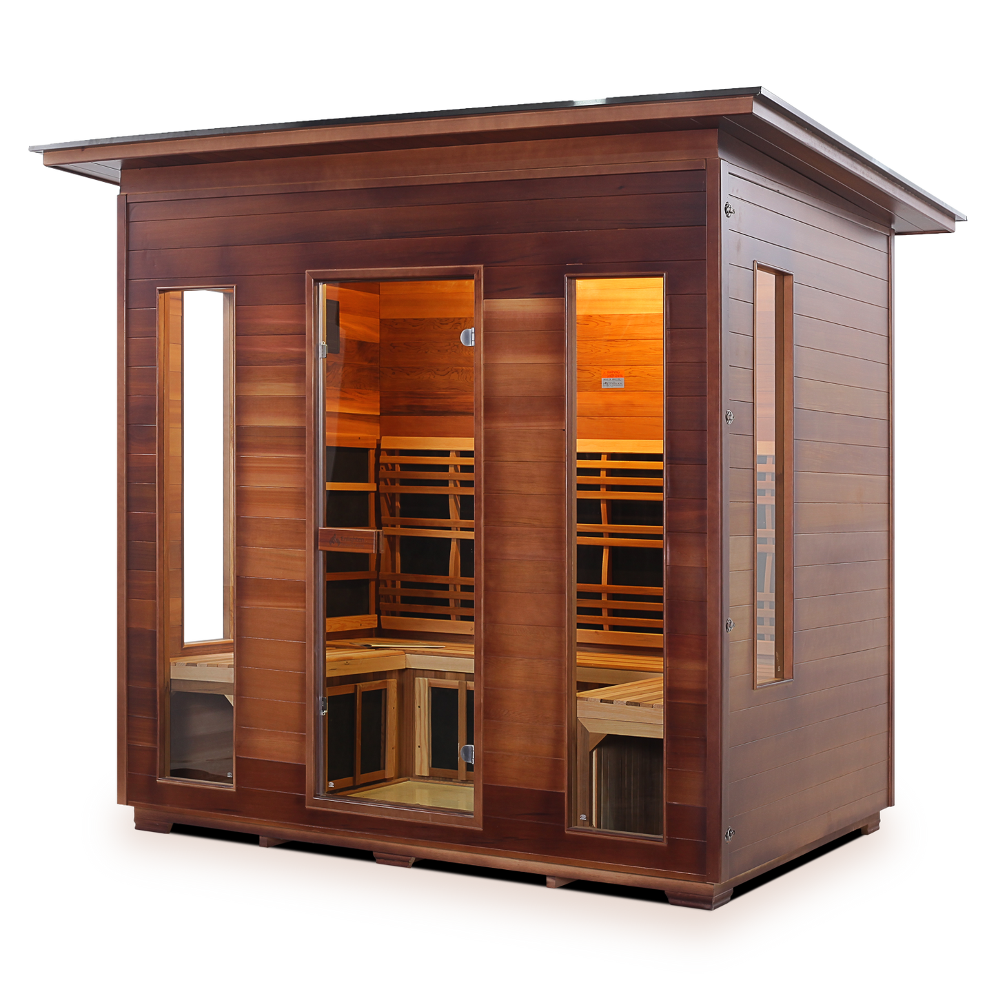 Enlighten Rustic 5 - 5 Person Infrared Outdoor Sauna Full Spectrum