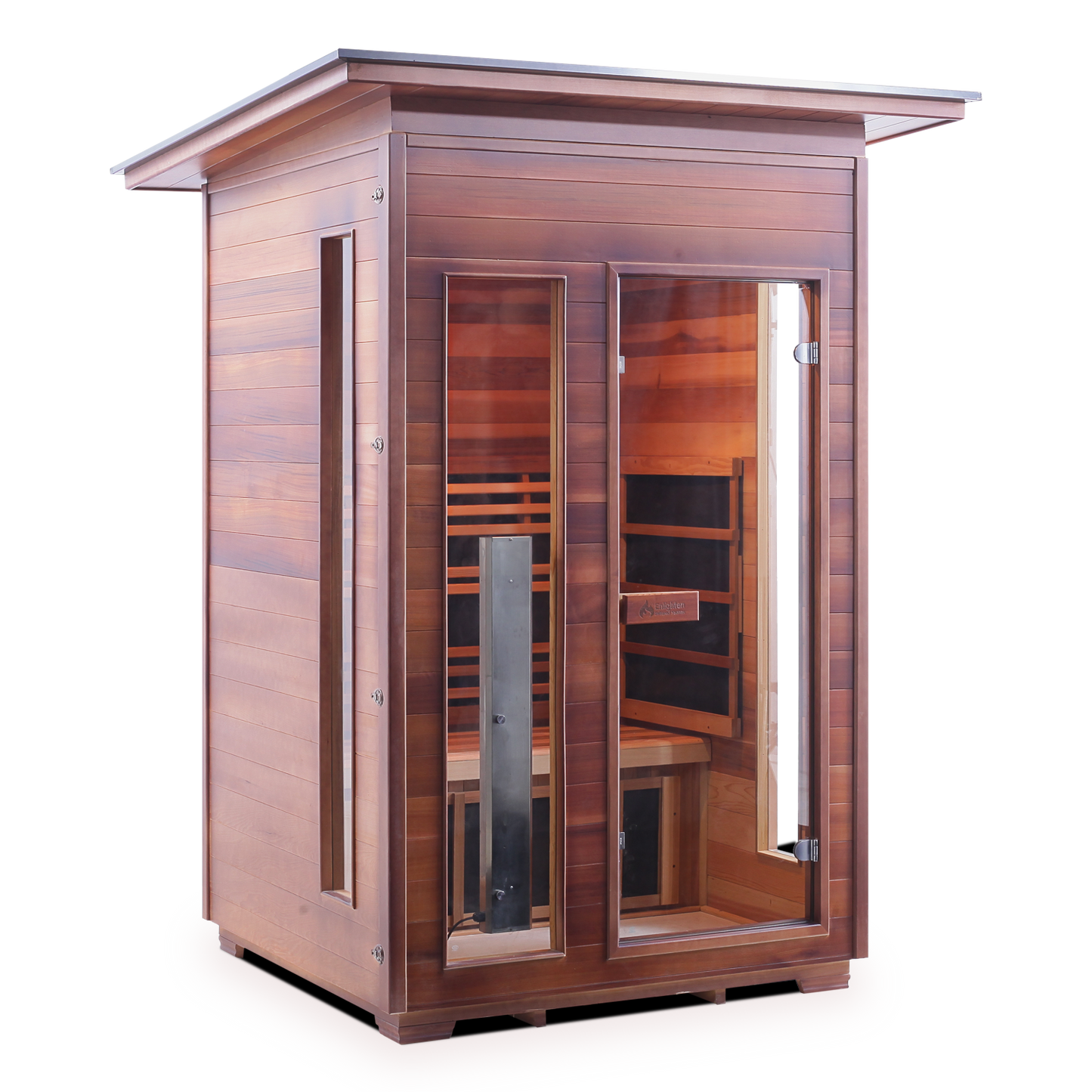 Enlighten Rustic 2 - 2 Person Infrared Outdoor Sauna Full Spectrum