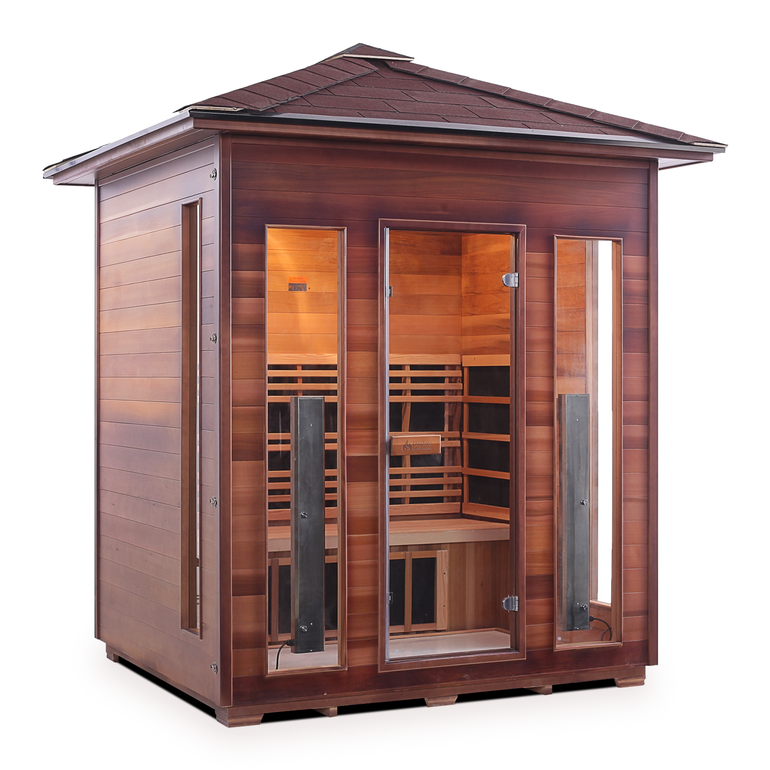 Enlighten Diamond 4 - 4 Persons Outdoor Infrared/Traditional Sauna