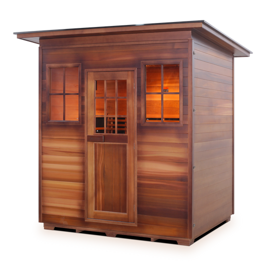 Enlighten Sapphire 4 - 4 Persons Outdoor Infrared/Traditional Sauna