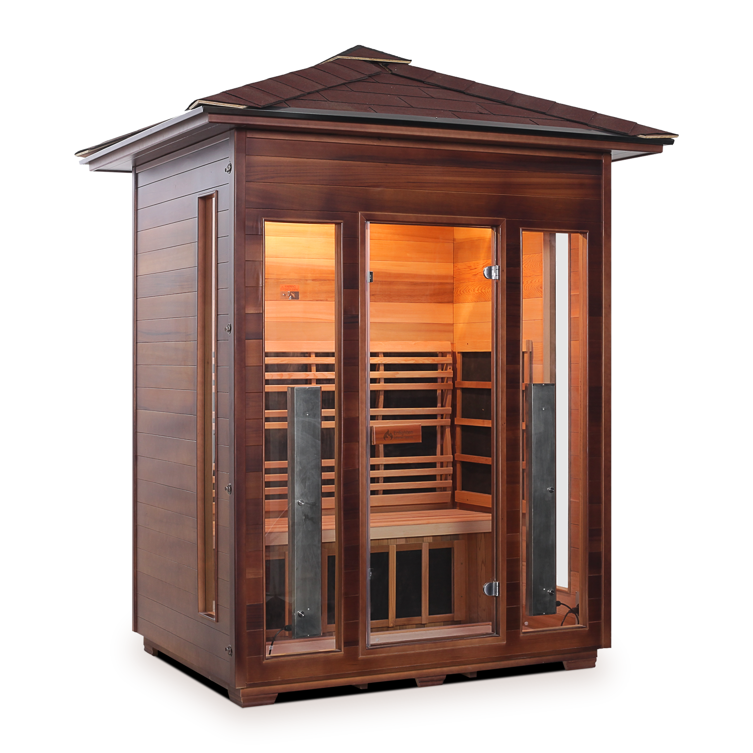 Enlighten Diamond 3 - 3 Persons Outdoor Infrared/Traditional Sauna