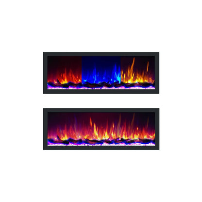 Dynasty Cascade 74'' Recessed Linear Electric Fireplace - DY-BTX74