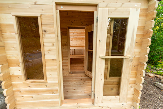 Dundalk Leisurecraft Canadian Timber Georgian Cabin Sauna with Changeroom CTC88CW