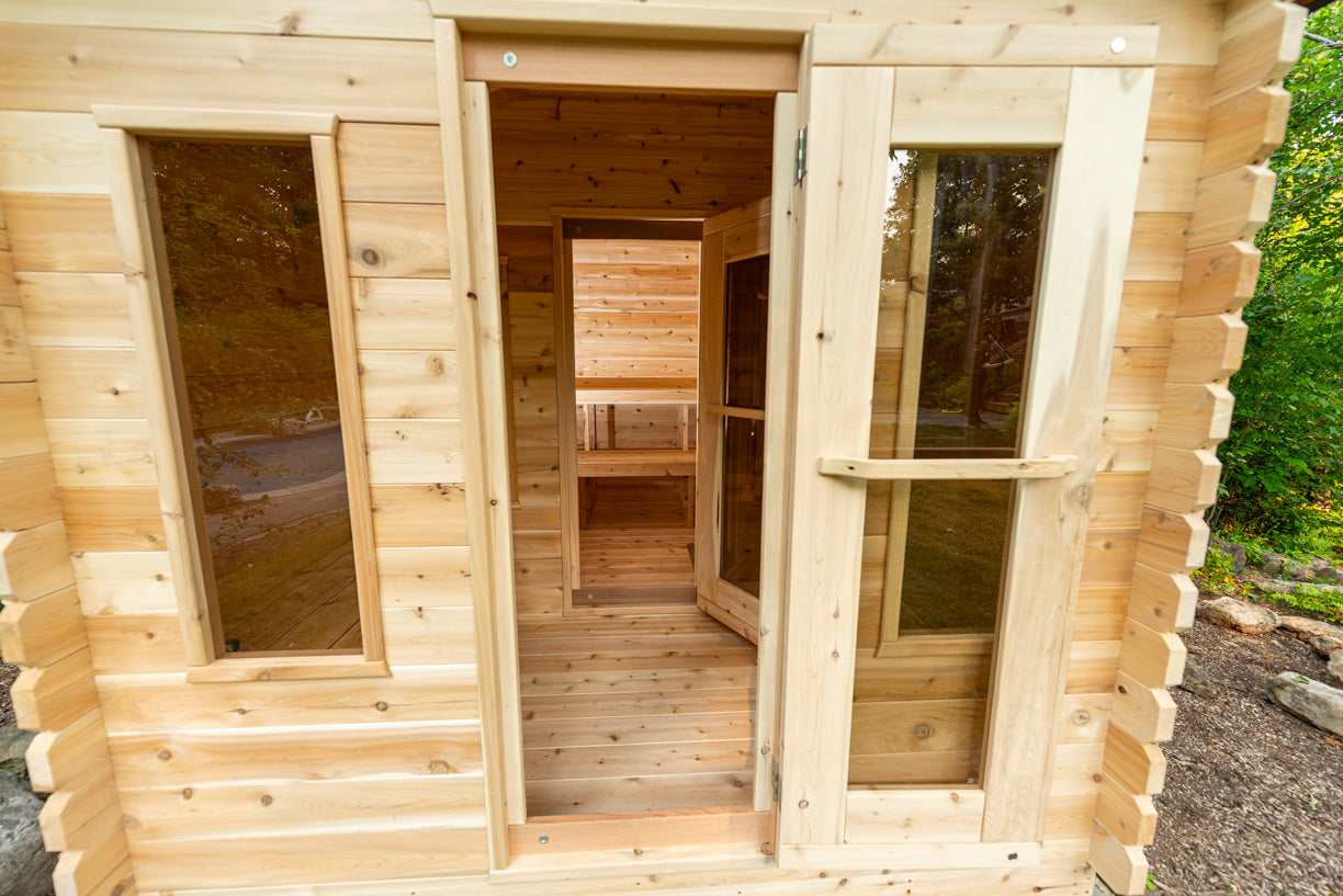 Dundalk Leisurecraft Canadian Timber Georgian Cabin Sauna with Changeroom CTC88CW