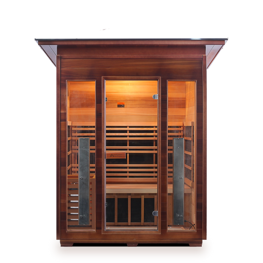 Enlighten Diamond 3 - 3 Persons Outdoor Infrared/Traditional Sauna