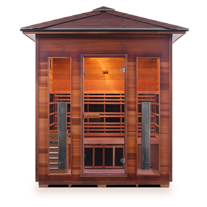 Enlighten Diamond 4 - 4 Persons Outdoor Infrared/Traditional Sauna