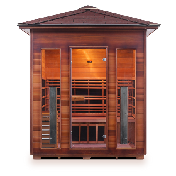Enlighten Diamond 4 - 4 Persons Outdoor Infrared/Traditional Sauna