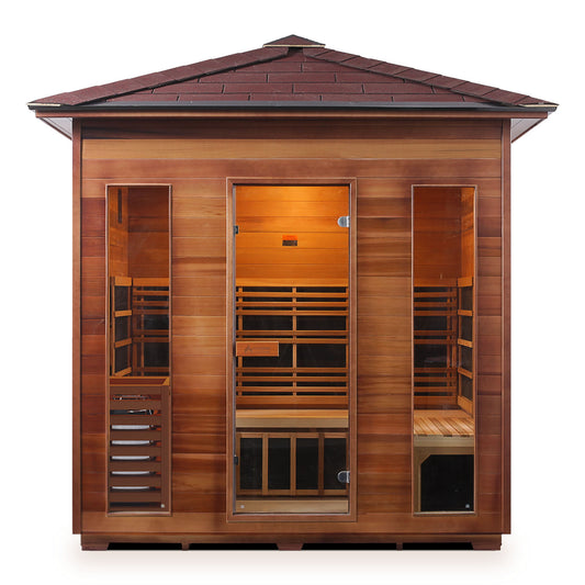 Enlighten Diamond 5 - 5 Persons Outdoor Infrared/Traditional Sauna