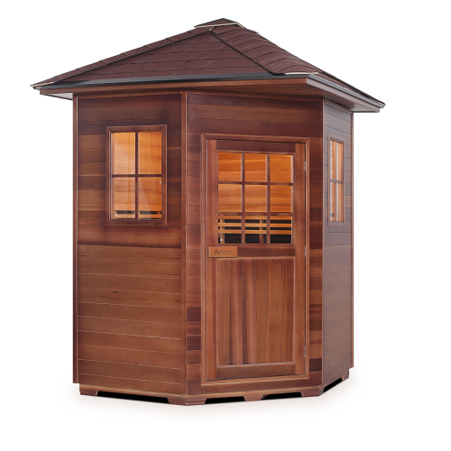 Enlighten Rustic C - 4 Person Full Spectrum Outdoor Infrared Sauna