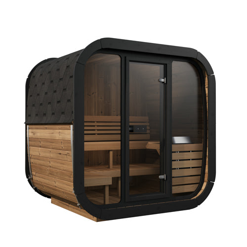 SaunaLife CUBE 4-Person Traditional Outdoor Sauna Model CL5G
