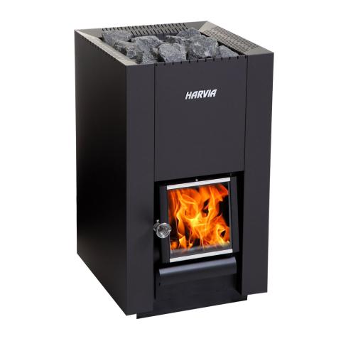 Harvia Linear 16 Black Linear Series 17.9 kW Wood Sauna Stove