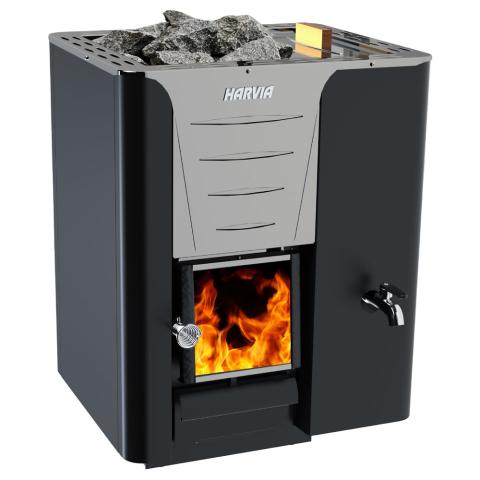 Harvia Pro 20 RS Pro Series RS 24.1kW Sauna Wood Stove with Water Tank