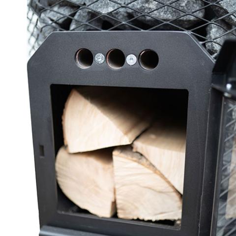 Cozy Heat O Thru-Wall Sauna Stove Wood Burning Sauna Stove