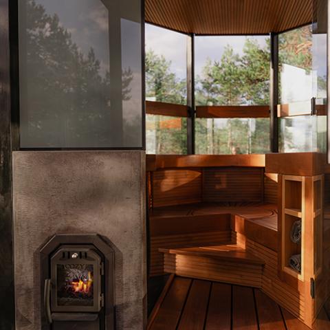 Cozy Heat OG Thru-Wall Sauna Stove Wood Burning Sauna Stove