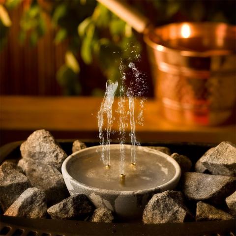 Hukka Saunamaestro Sauna Fountain and Essence Diffuser 3 Pillars Large